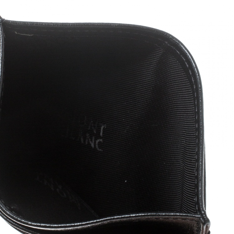 Pre Owned Montblanc Black Leather Meisterstuck Card Holder 6CC