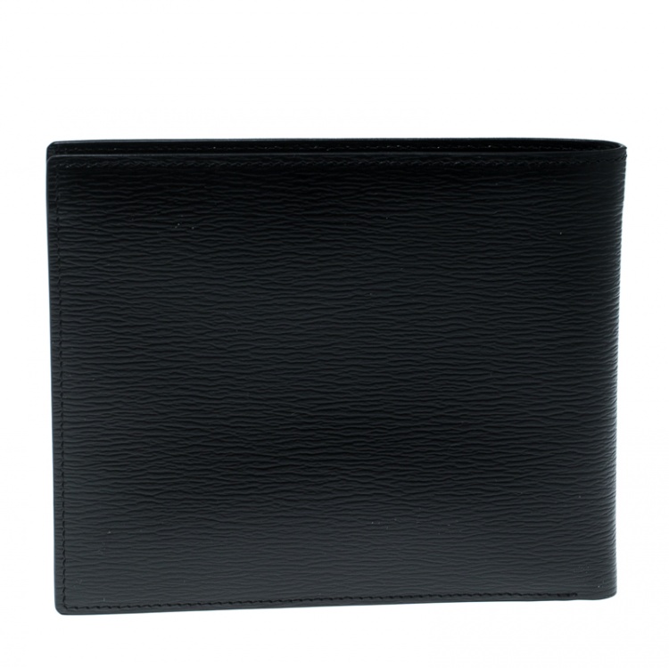 Pre Owned Montblanc Black Leather Westside Bifold Wallet 
