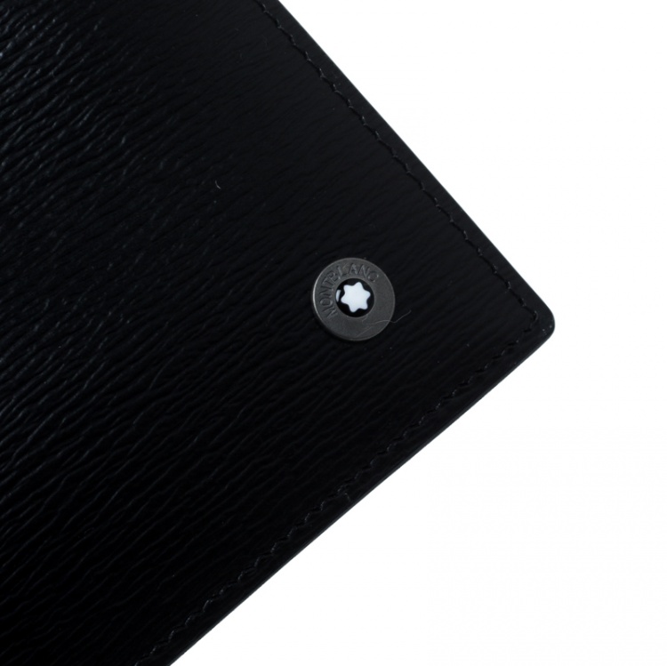 Pre Owned Montblanc Black Leather Westside Bifold Wallet 