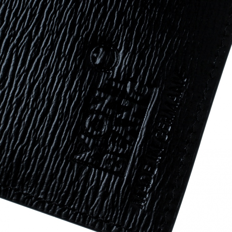 Pre Owned Montblanc Black Leather Westside Bifold Wallet 