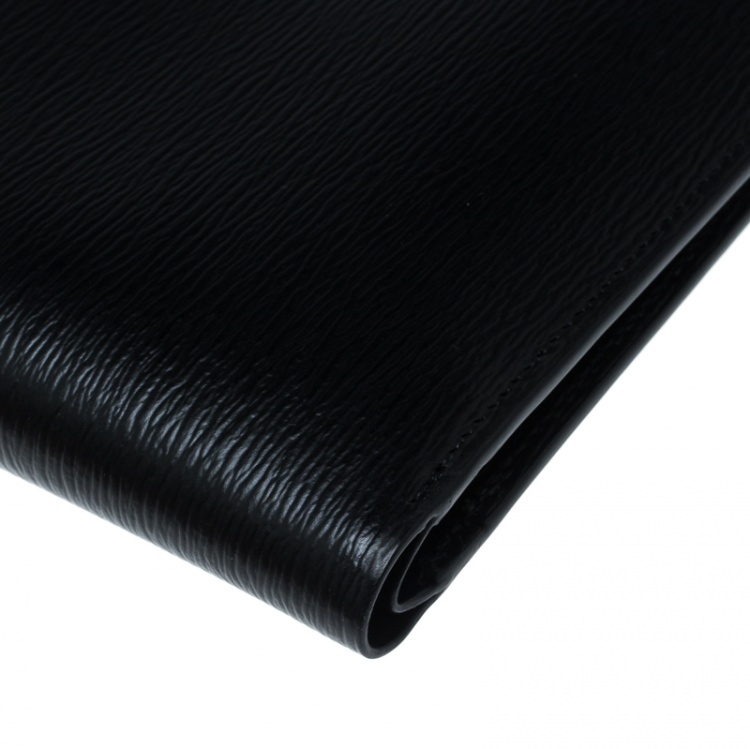 Pre Owned Montblanc Black Leather Westside Bifold Wallet 