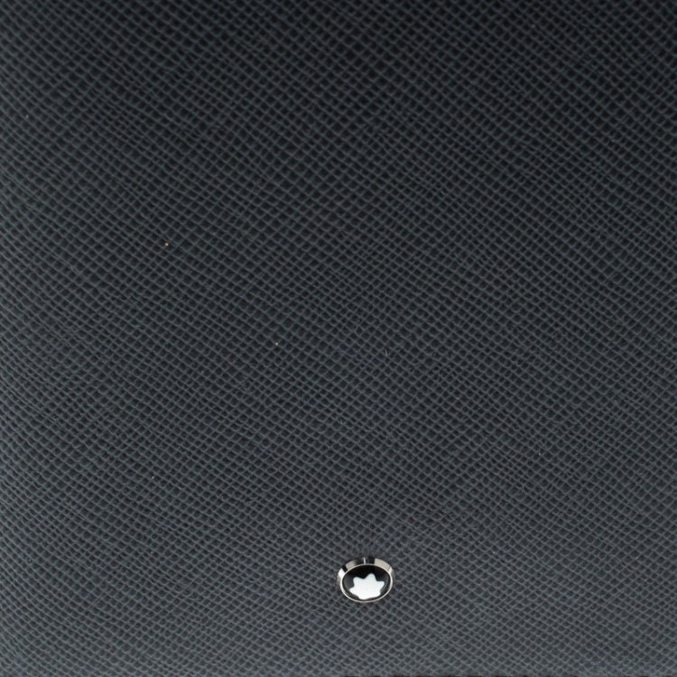 مملوكة مسبقًا Montblanc Grey Leather Sartorial 6CC Long Wallet