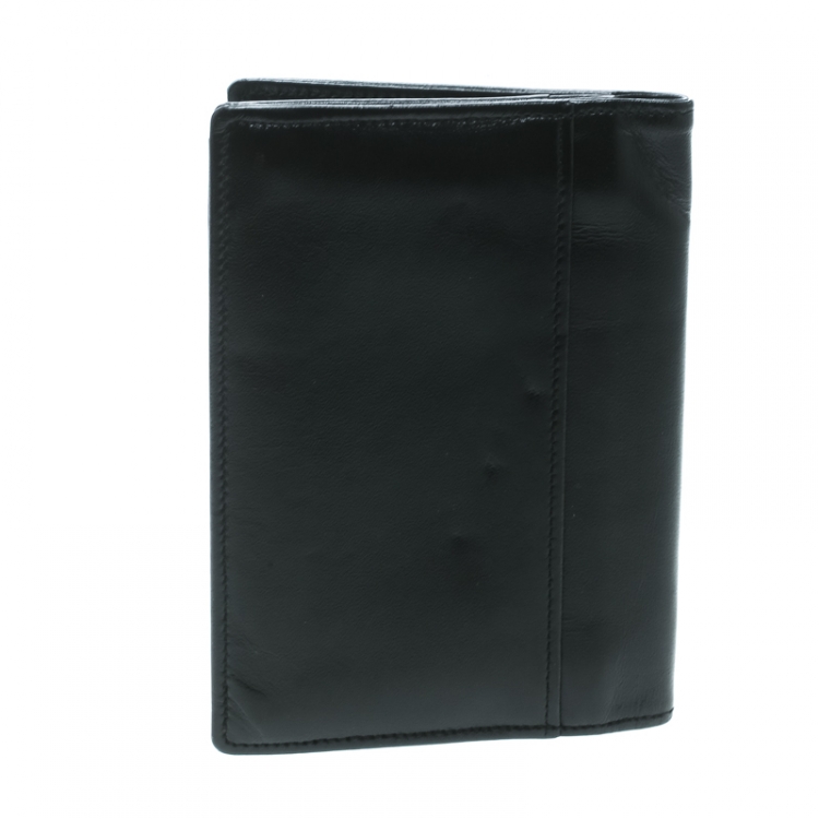 Pre Owned Montblanc Black Leather Business Card Holder