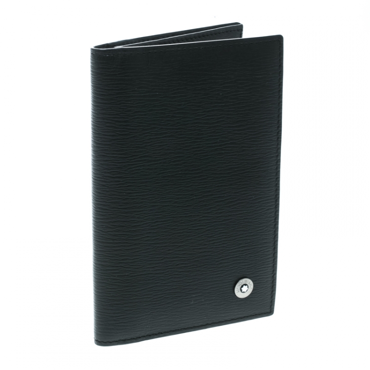 مملوكة مسبقًا Montblanc Black Leather Westside Business Card Holder