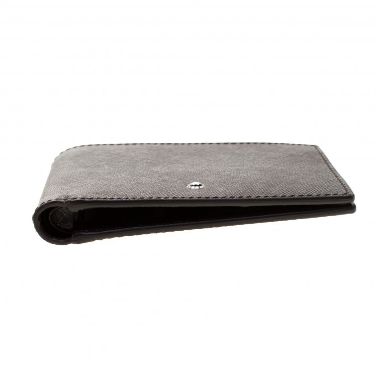 Pre Owned Montblanc Dark Brown Leather Bifold Wallet