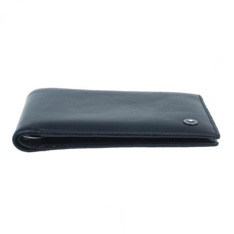 Pre Owned Montblanc Black Leather Westside with Money Clip Wallet