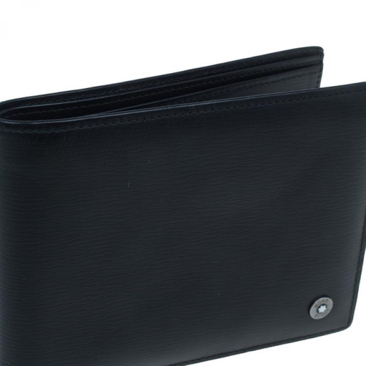 Pre Owned Montblanc Black Leather Westside with Money Clip Wallet