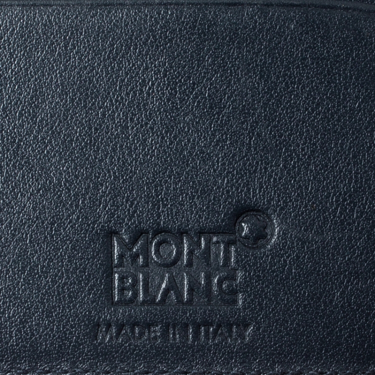 مملوكة مسبقًا Montblanc Aquamarine Croc Embossed Leather Miesterstuck Bifold Wallet