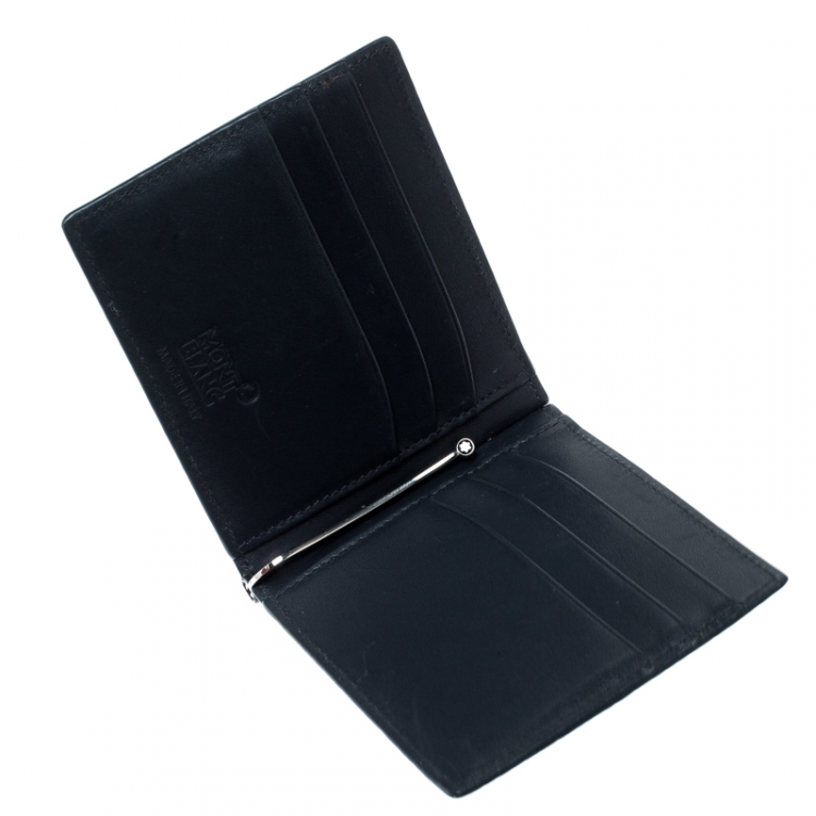 مملوكة مسبقًا Montblanc Aquamarine Croc Embossed Leather Miesterstuck Bifold Wallet