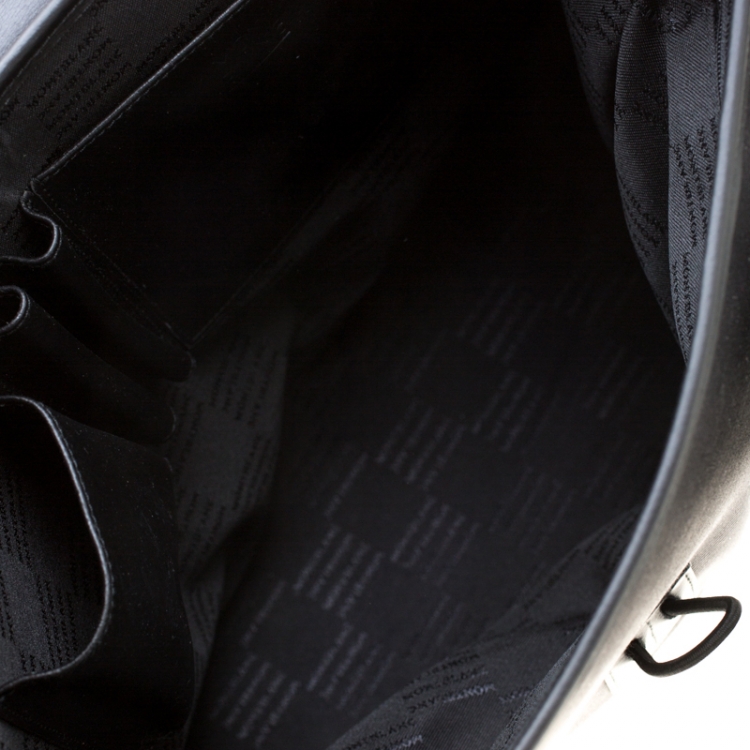 مملوكة مسبقًا Mont Blanc Black Nylon and Leather NightFlight Messenger Bag