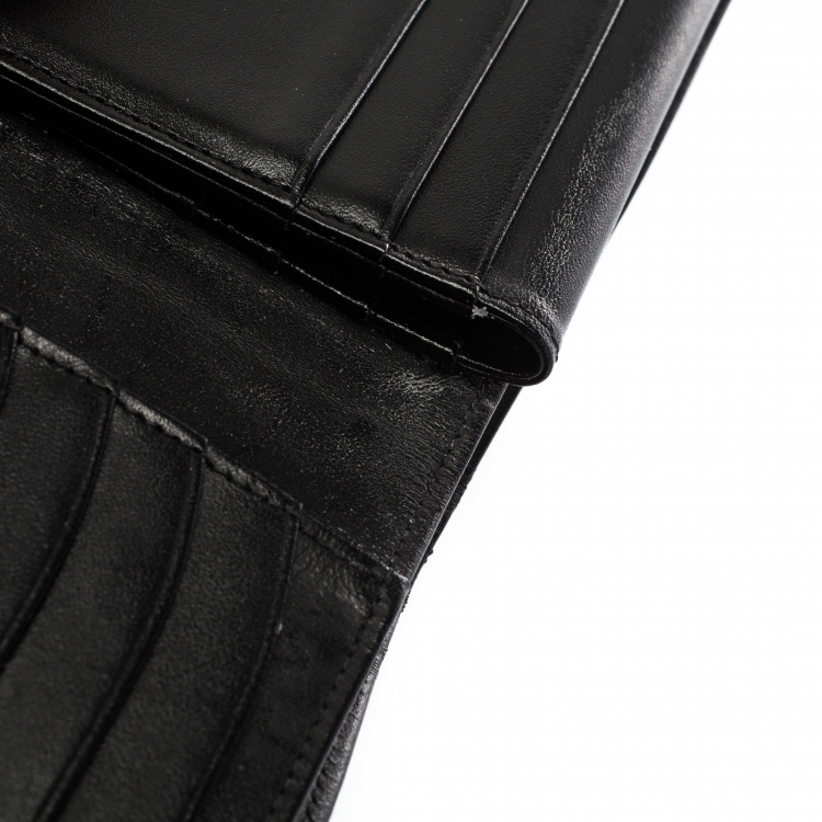 Pre Owned Montblanc Black Leather Nightflight Wallet