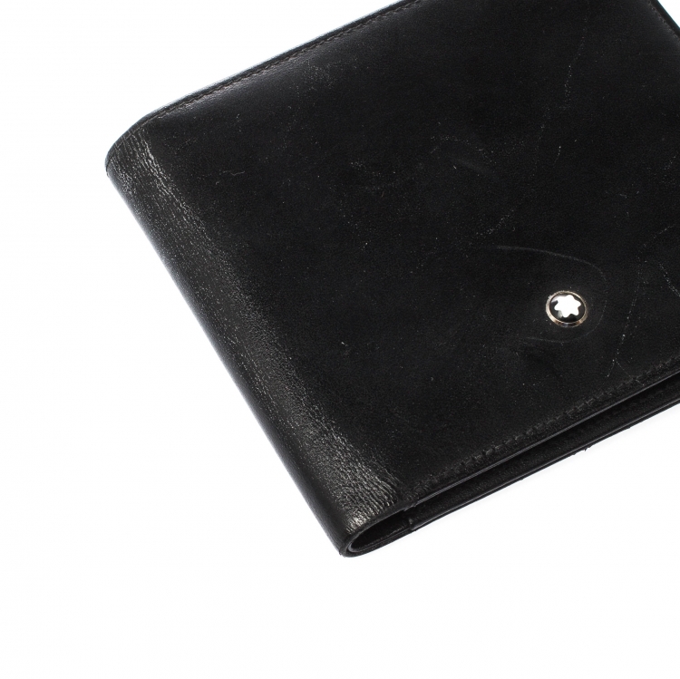 Pre Owned Montblanc Black Leather Nightflight Wallet