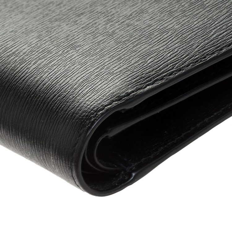 Pre Owned Montblanc Black Leather Westside Bifold Wallet