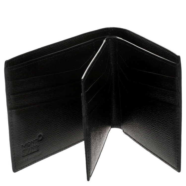 Pre Owned Montblanc Black Leather Westside Bifold Wallet