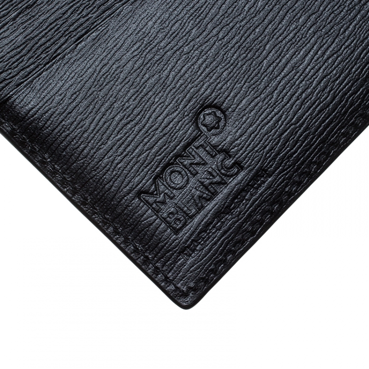 Pre Owned Montblanc Black Leather Westside Bifold Wallet