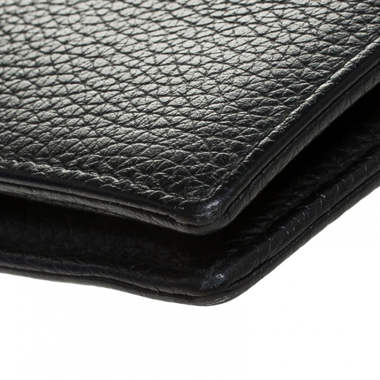 Pre Owned Montblanc Black Leather Meisterstuck Bifold Wallet