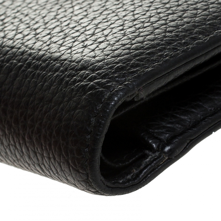 Pre Owned Montblanc Black Leather Meisterstuck Bifold Wallet