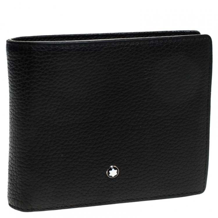 Pre Owned Montblanc Black Leather Meisterstuck Bifold Wallet
