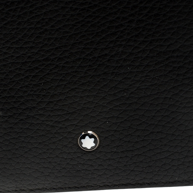 Pre Owned Montblanc Black Leather Meisterstuck Bifold Wallet
