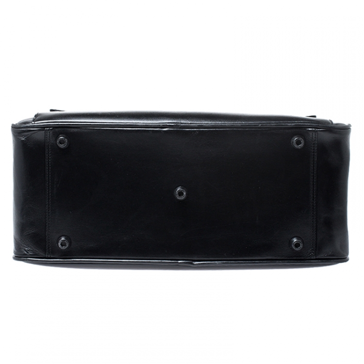 Pre Owned Montblanc Back Leather Meisterstuck Suitcase 