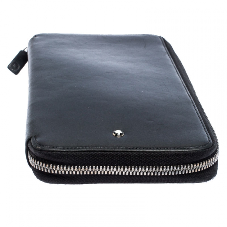 Pre Owned Montblanc Black Leather 13CC Sartorial Travel Wallet