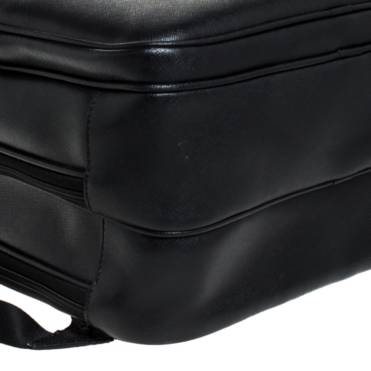 Pre Owned Montblanc Black Leather Extreme Rucksacks 3 Components Backpack              
