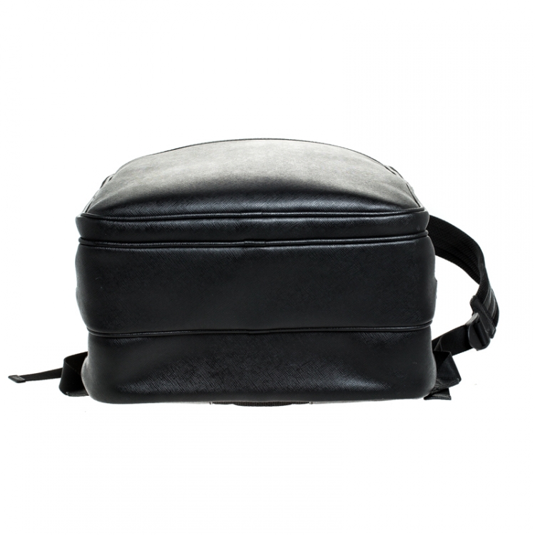 Pre Owned Montblanc Black Leather Extreme Rucksacks 3 Components Backpack              