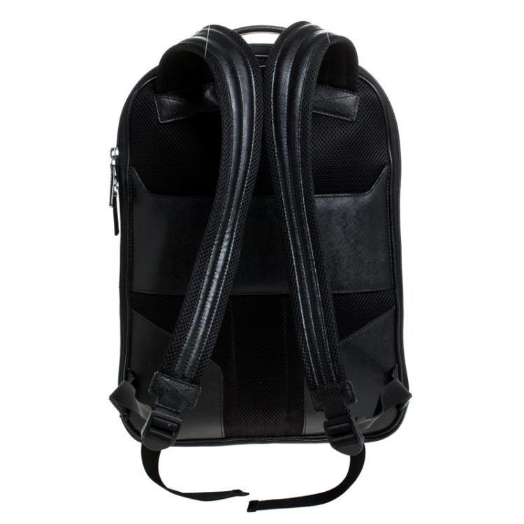Pre Owned Montblanc Black Leather Extreme Rucksacks 3 Components Backpack              