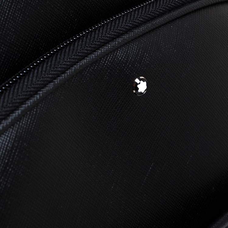 Pre Owned Montblanc Black Leather Small Sartorial Backpack 