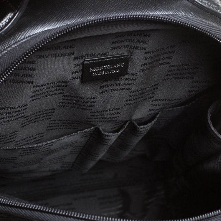 Pre Owned Montblanc Black Leather Small Sartorial Backpack 