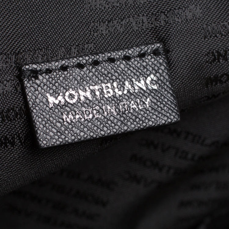 Pre Owned Montblanc Black Leather Small Sartorial Backpack 