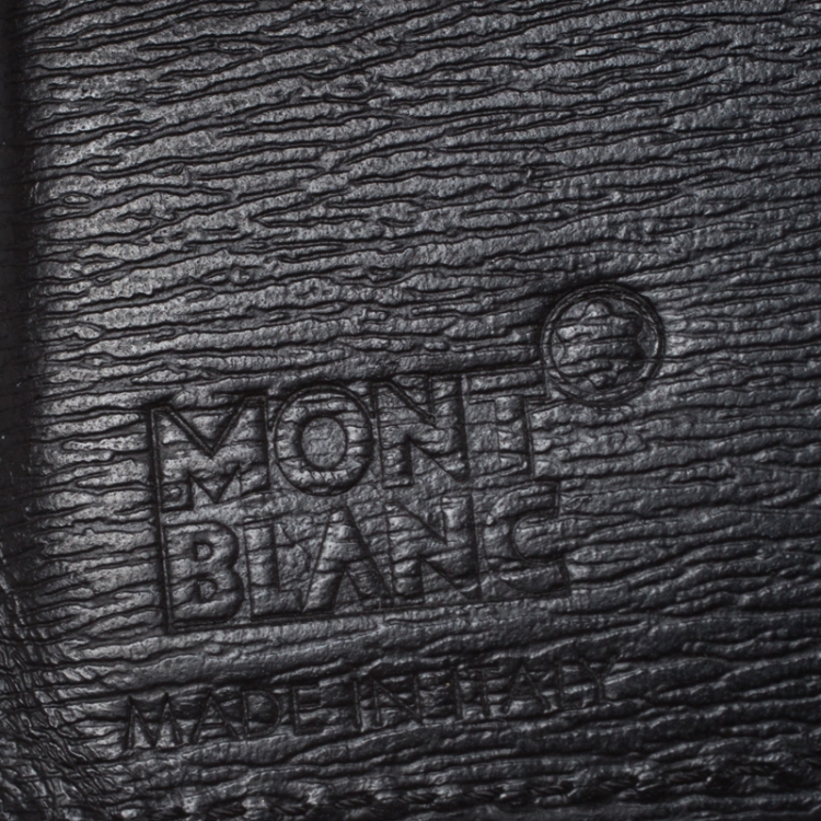 Pre Owned Montblanc Black Leather Westside Bifold Wallet 