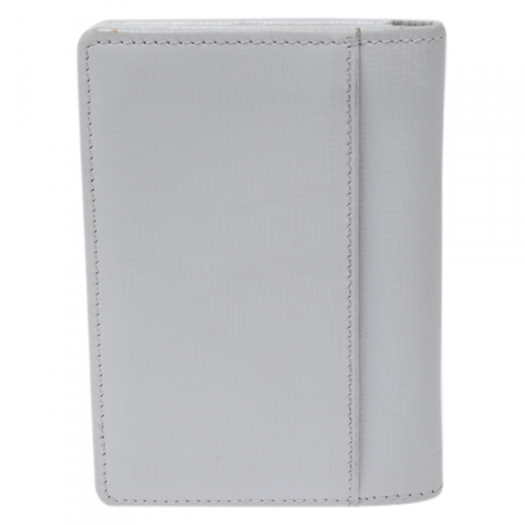 Pre Owned Montblanc White Leather Meisterstuck Card Holder