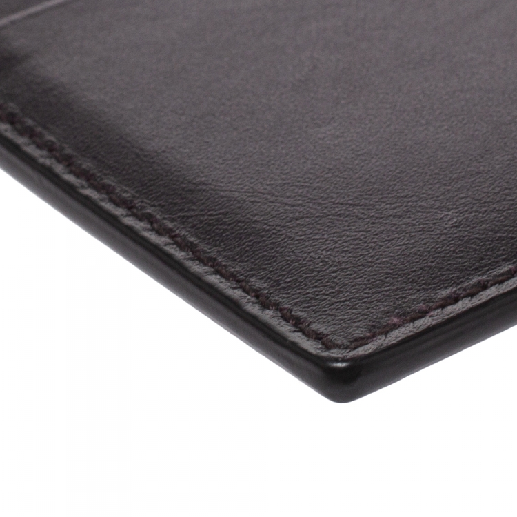 مملوكة مسبقًا Montblanc Dark Purple Leather Meisterstuck Card Holder 6CC