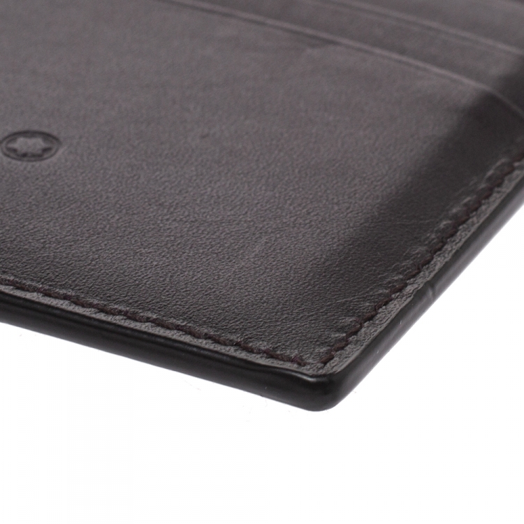 مملوكة مسبقًا Montblanc Dark Purple Leather Meisterstuck Card Holder 6CC