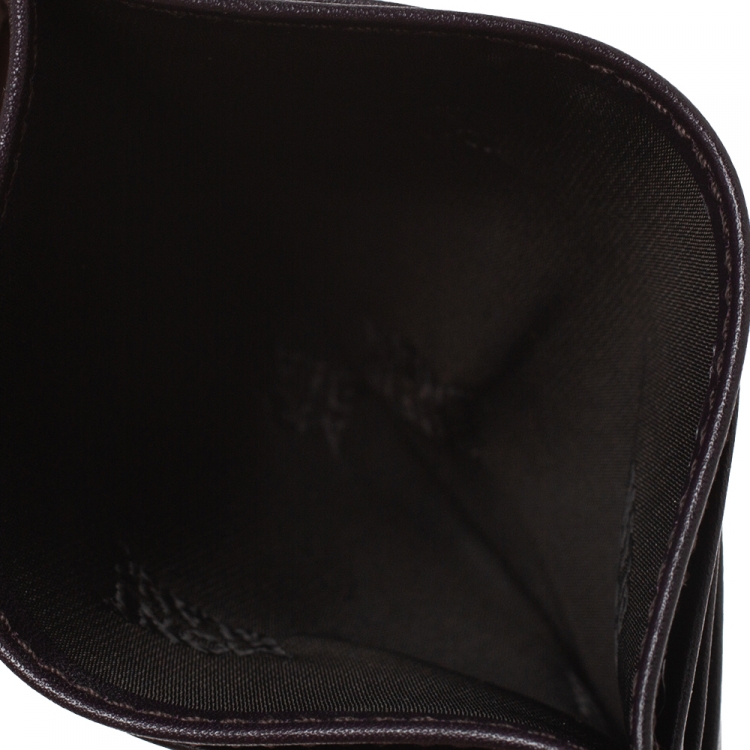 مملوكة مسبقًا Montblanc Dark Purple Leather Meisterstuck Card Holder 6CC