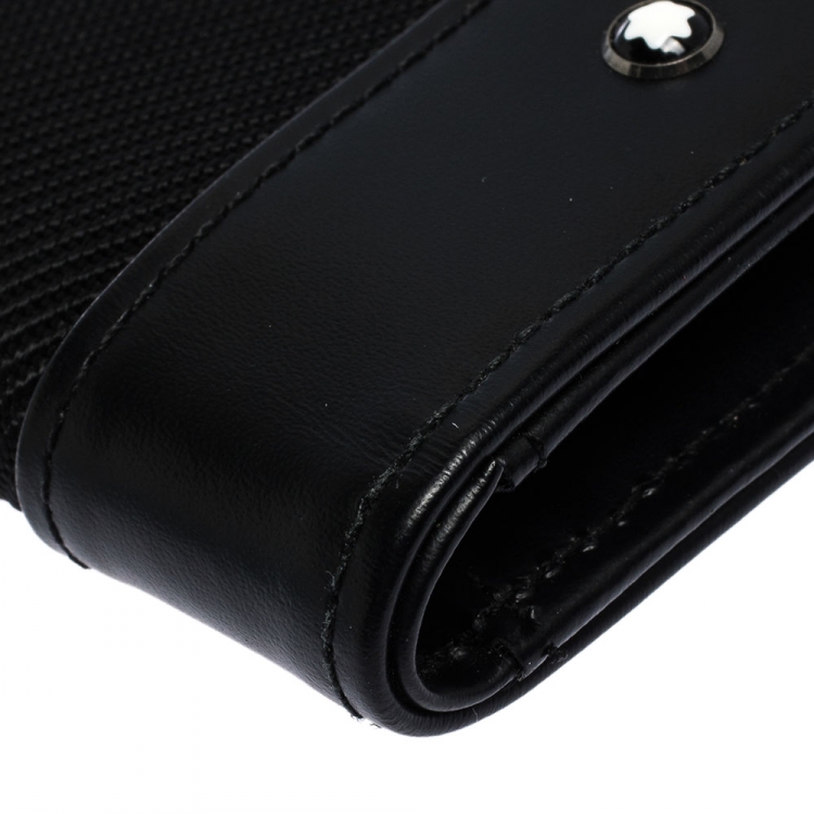 مملوكة مسبقًا Montblanc Black Fabric and Leather Nightflight Cardholder