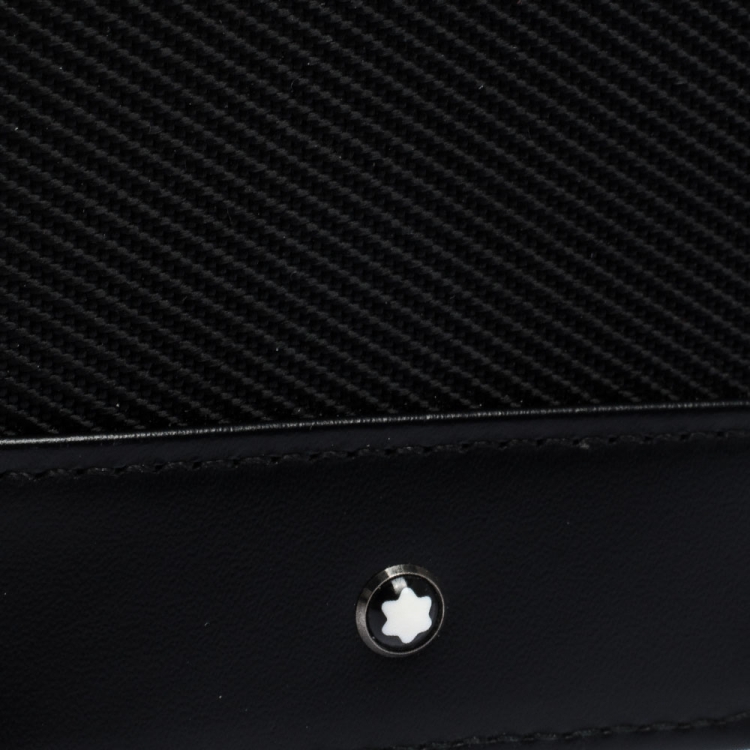 مملوكة مسبقًا Montblanc Black Fabric and Leather Nightflight Cardholder
