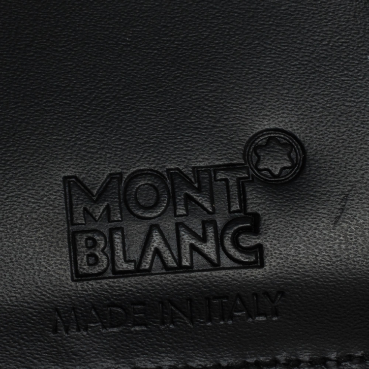 مملوكة مسبقًا Montblanc Black Fabric and Leather Nightflight Cardholder