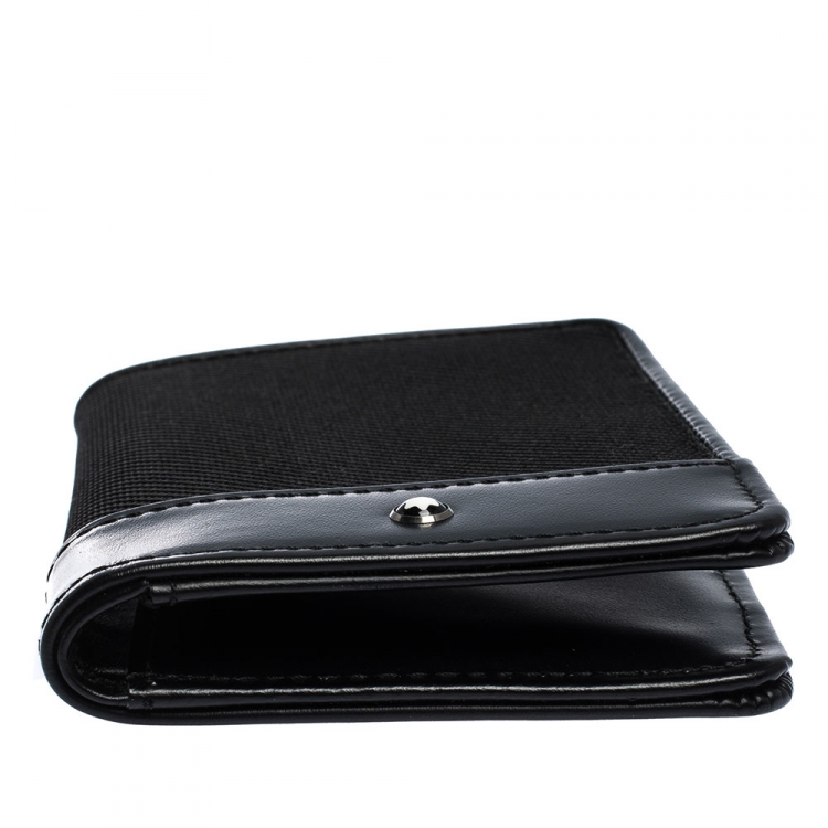 مملوكة مسبقًا Montblanc Black Fabric and Leather Nightflight Cardholder