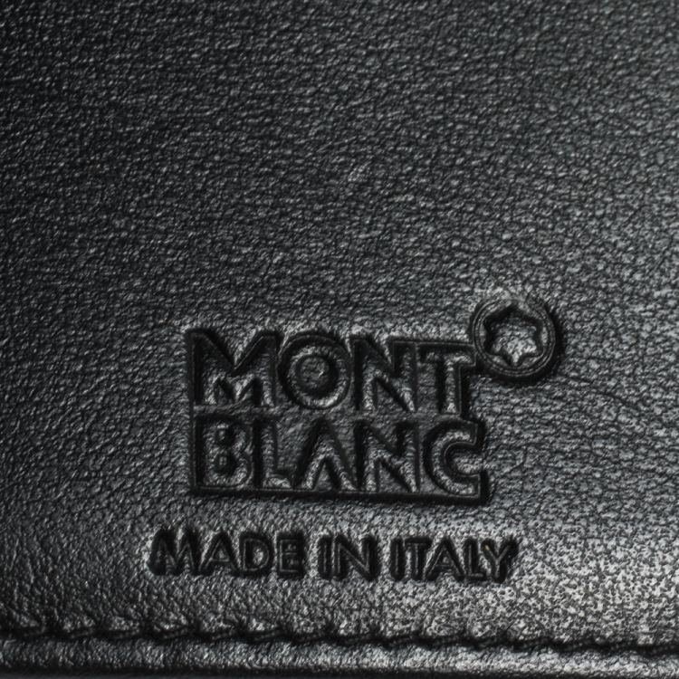 Pre Owned Montblanc Black Leather Meisterstuck Business Card Holder