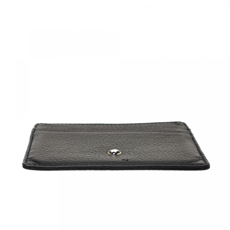 Pre Owned Montblanc Black Leather Meisterstuck Card Holder