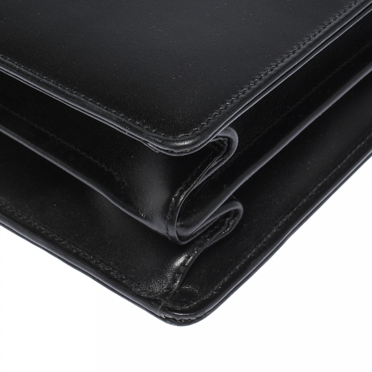 Pre Owned Montblanc Black Leather Meisterstück Double Gusset Briefcase