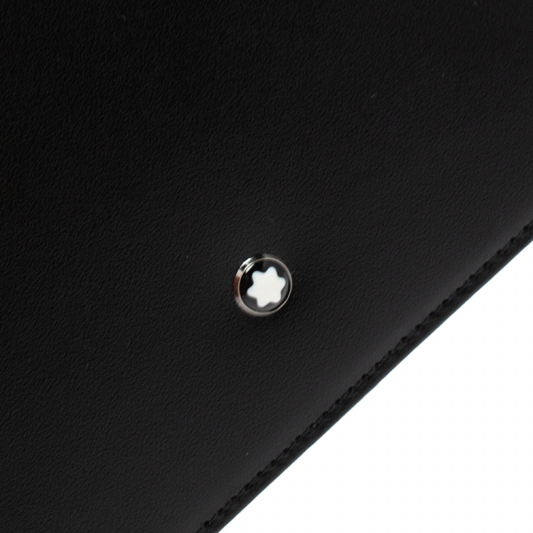 Pre Owned Montblanc Black Leather Meisterstuck Bifold Wallet
