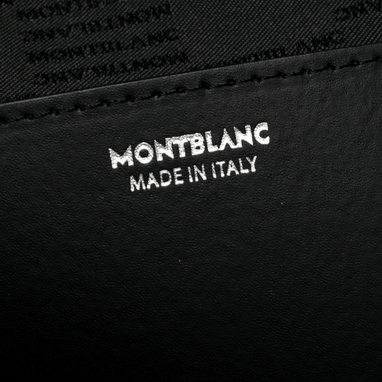 Pre Owned Montblanc Black Leather Sartorial Double Zip Briefcase
