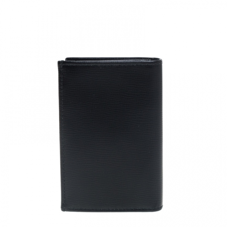 Pre Owned Montblanc Black Leather Meisterstuck Business Card Holder Set