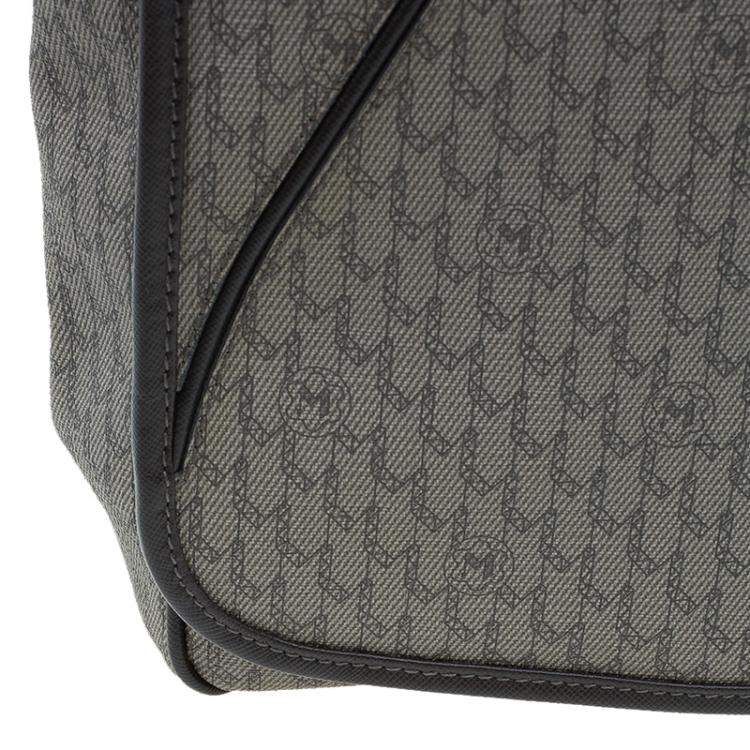 Pre Owned MontBlanc Brown Coated Canvas and Leather Flap Messenger Bag