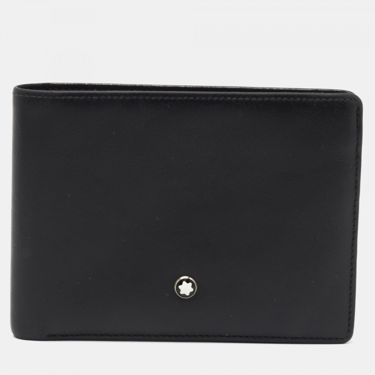 Pre Owned Montblanc Black Leather Meisterstück Bifold Wallet