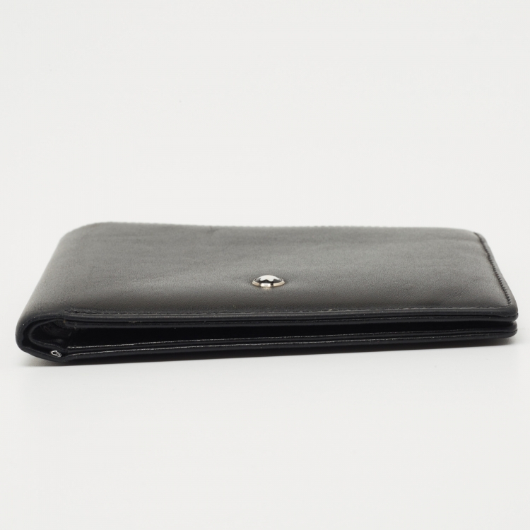 Pre Owned Montblanc Black Leather Meisterstück Bifold Wallet