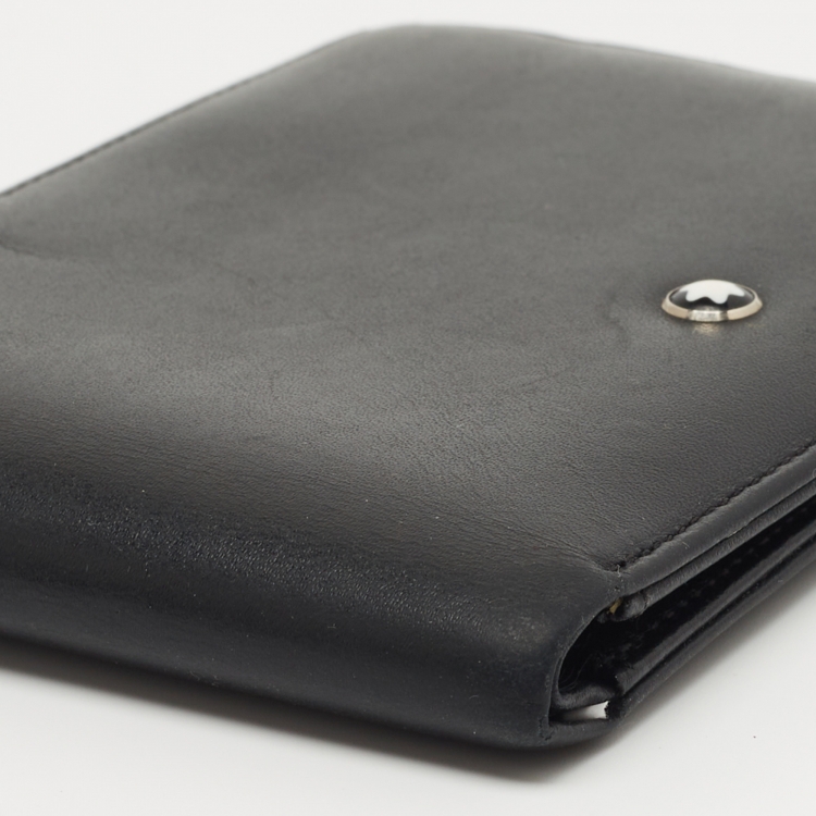 Pre Owned Montblanc Black Leather Meisterstück Bifold Wallet